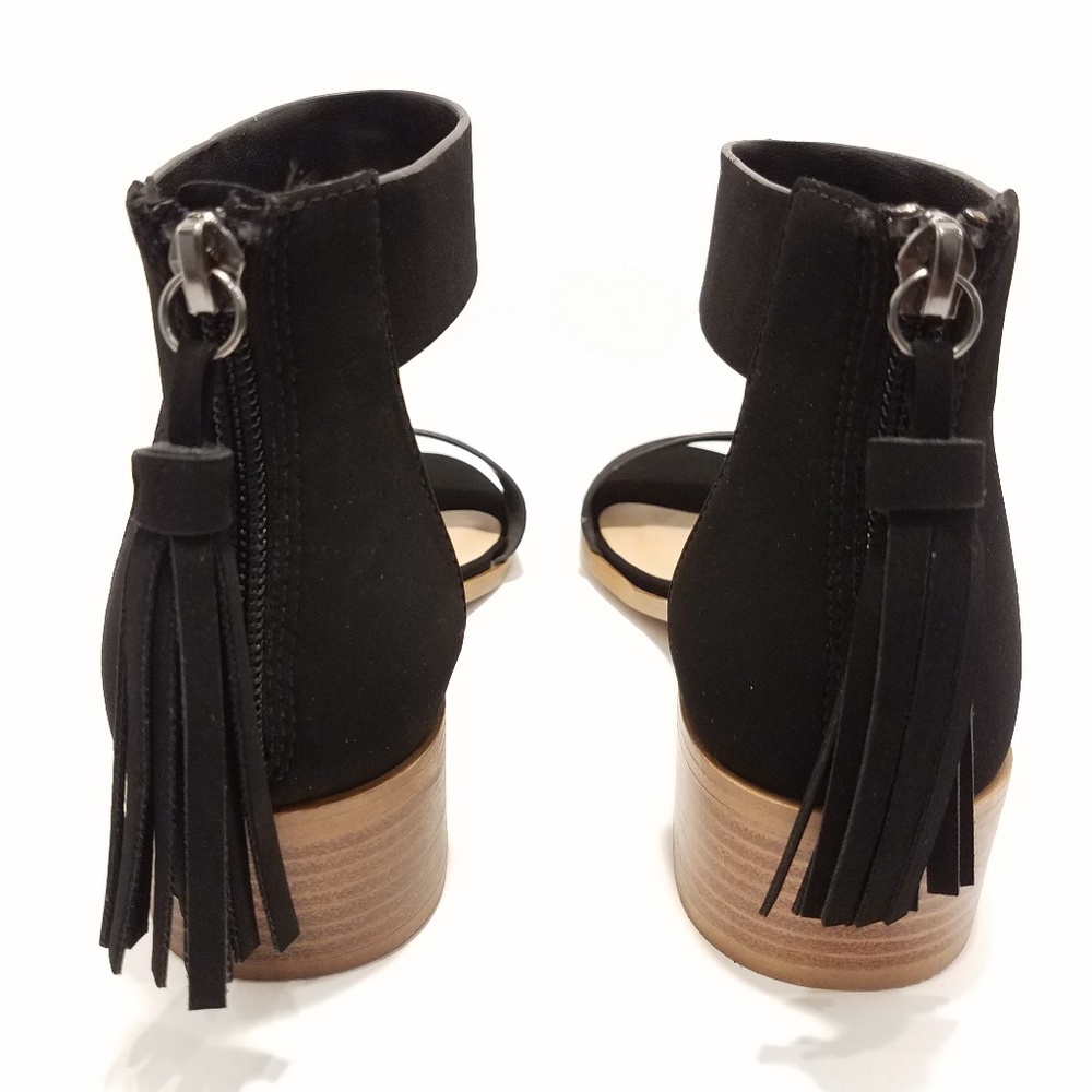 NEW Black Faux Suede Sandal - Picture 6 of 7